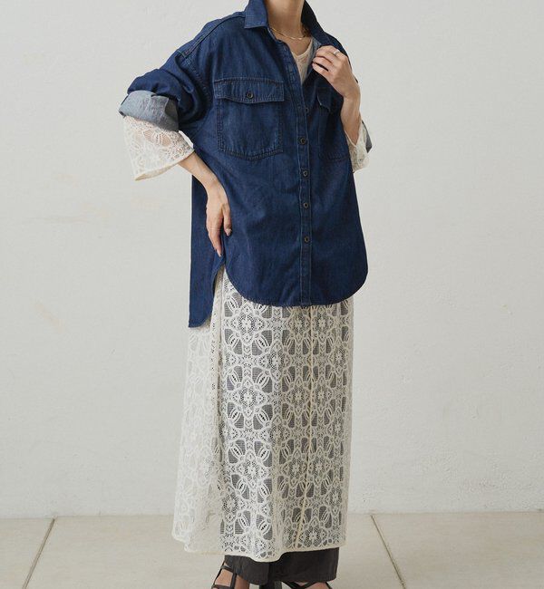  「ダブルポケットデニムシャツ」|シャツ・ブラウス|