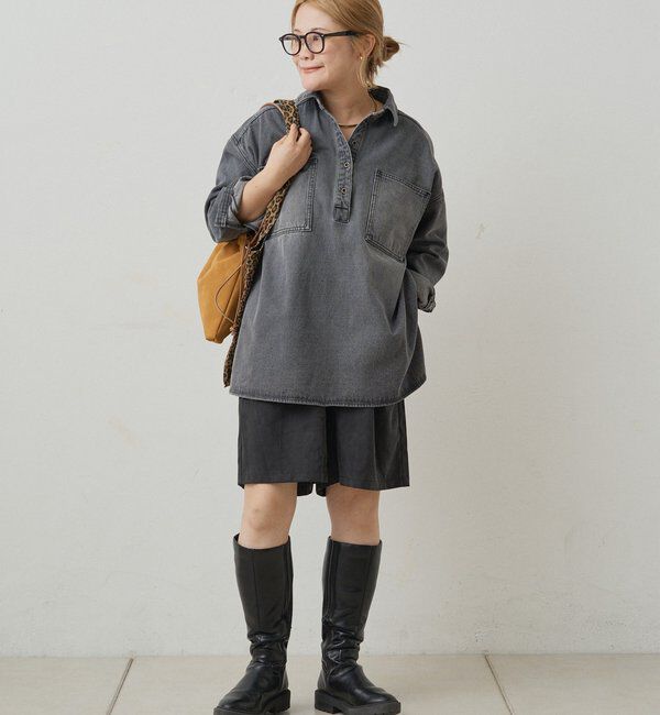  「【＠noricorico102企画】ヴィンテージライクデニムチュニックシャツ」|シャツ・ブラウス|
