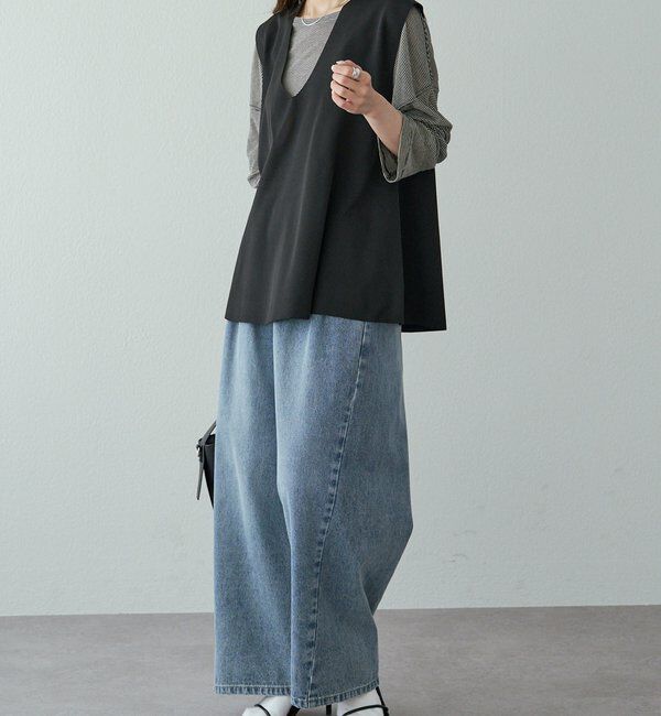  「スポンディッシュVネックニットベスト」|ニット・セーター|