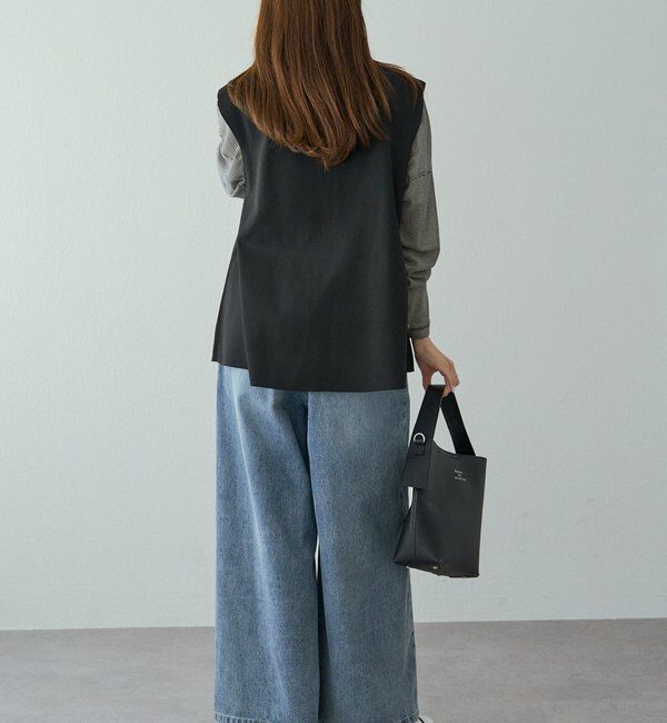  「スポンディッシュVネックニットベスト」|ニット・セーター|