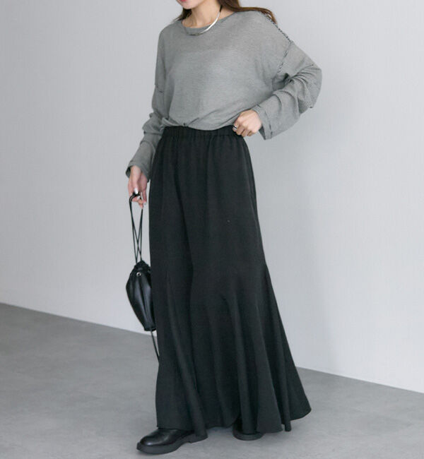  「ミジンボーダーロングスリーブカットソー」|Tシャツ・カットソー|