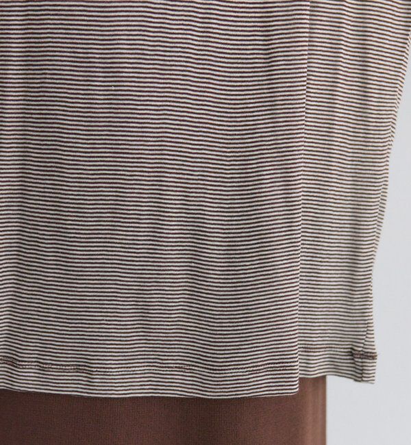  「ミジンボーダーロングスリーブカットソー」|Tシャツ・カットソー|