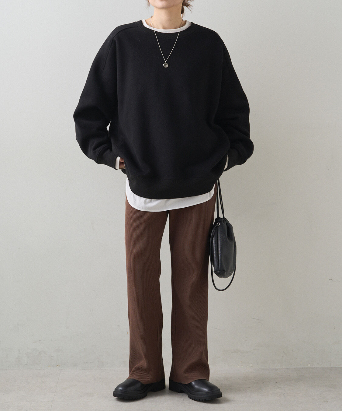  「【-3kg見え◎】微フレアリブパンツ」|その他|