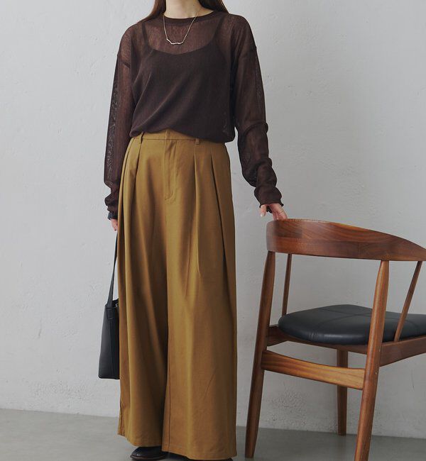  「トリコットメッシュカットソー」|Tシャツ・カットソー|