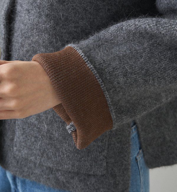  「Wフェイスニットノーカラージャケット」|テーラードジャケット|