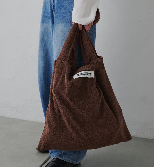  「【F&B】パイルBIGトートBAG」|トートバッグ|ブラウン