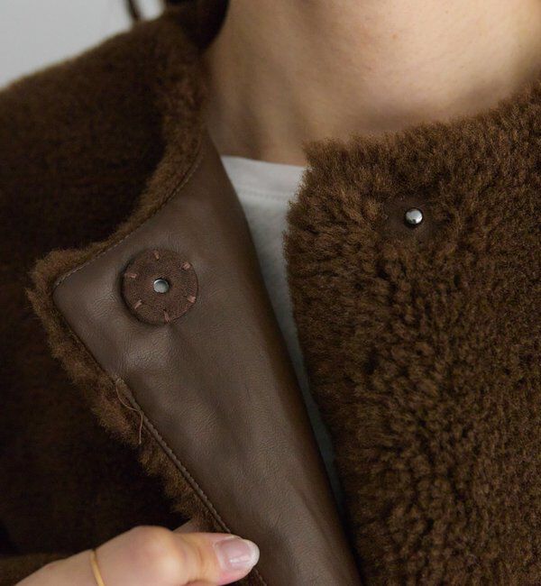  「リサイクルボアノーカラーコート」|ノーカラーコート|