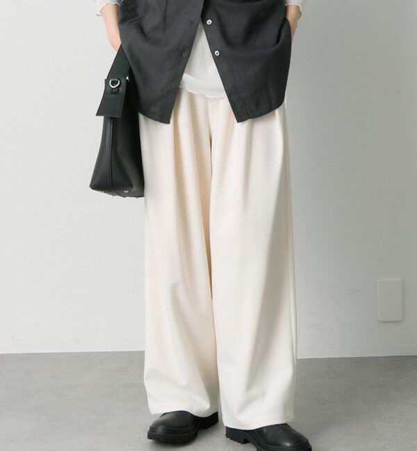  「ウール混ウエストゴムツータックパンツ」|その他|