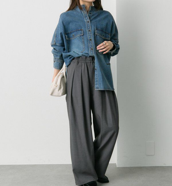  「ウール混ウエストゴムツータックパンツ」|その他|