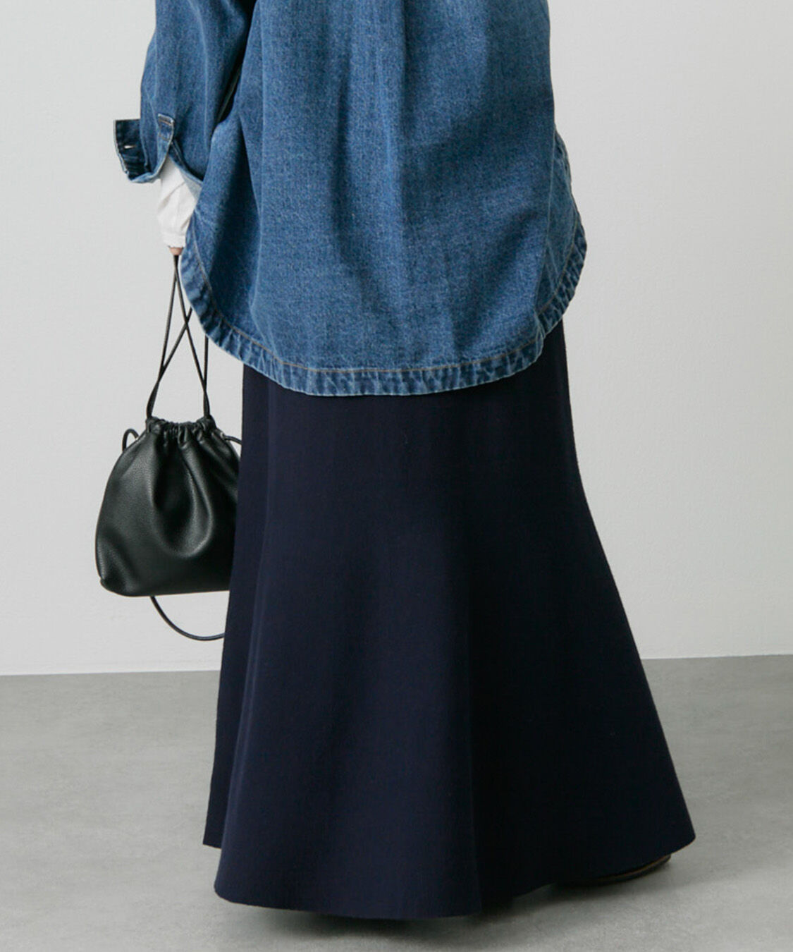  「【新色追加/リバイバル】ミラノリブニットスカート」|スカート|