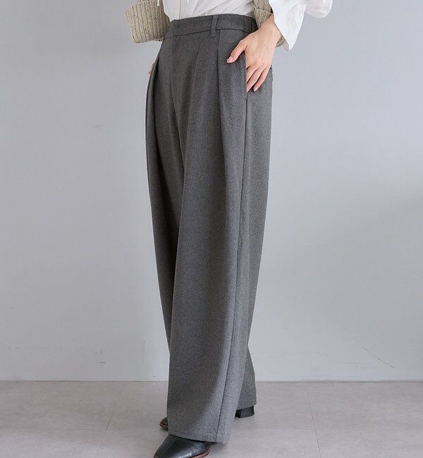  「【2サイズ展開/インフルエンサー企画】ツータック起毛スラックスパンツ」|その他|