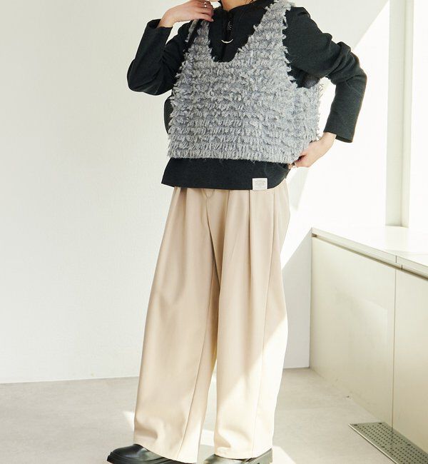  「スムース起毛2WAYヘンリーネックカットソー」|プルオーバー|