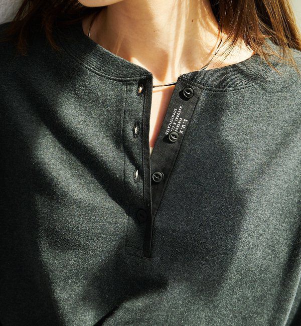 「スムース起毛2WAYヘンリーネックカットソー」|プルオーバー|