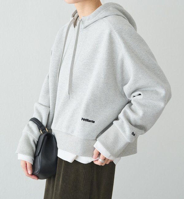  「裏起毛スウェットショートパーカー」|プルオーバー|