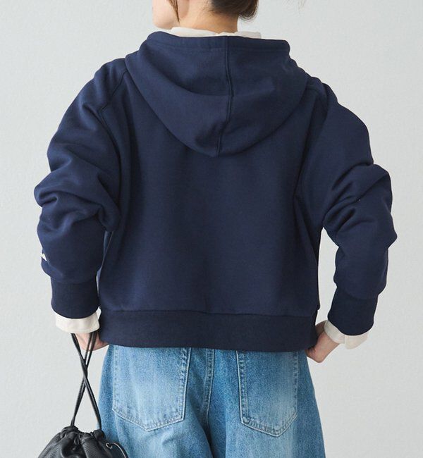  「裏起毛スウェットショートパーカー」|プルオーバー|