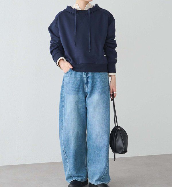  「裏起毛スウェットショートパーカー」|プルオーバー|