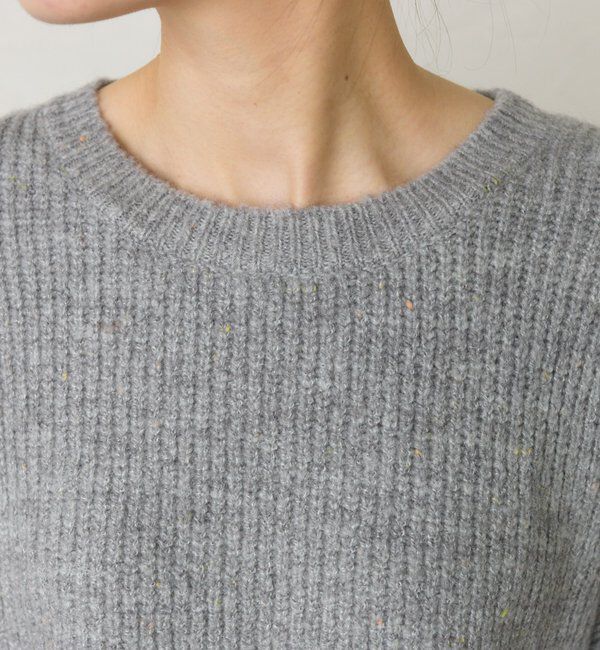  「ネップクルーネックニットプルオーバー」|キャミソール|