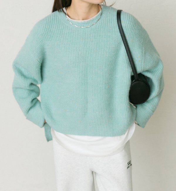  「ネップクルーネックニットプルオーバー」|キャミソール|
