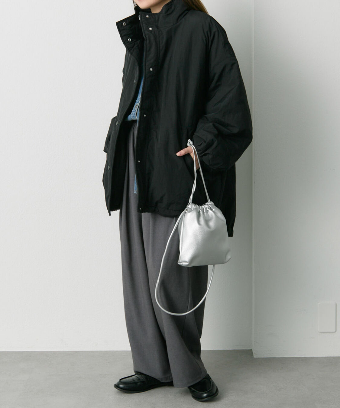  「【WEB限定】リバーシブルスタンドカラーパファージャケット」|テーラードジャケット|