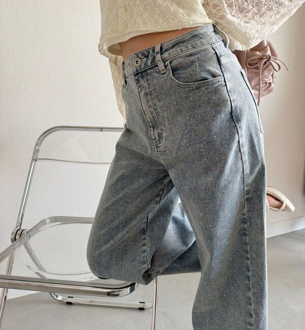  「〈S・Mサイズ展開〉ストレッチワイドデニム」|その他|