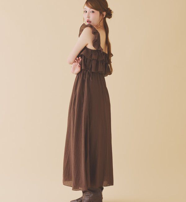  「【天使になれる!?】サイドリボンフリルキャミワンピ」|ワンピース|