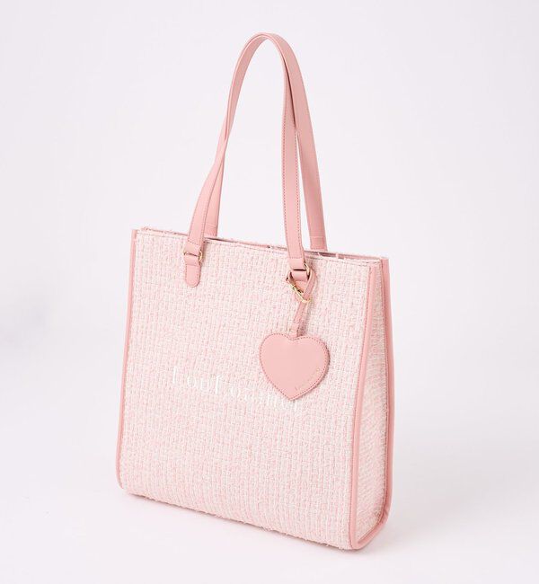  「【LouLoumei】／ハートチャーム付きトートバッグ／自立可能」|ショルダー・メッセンジャー|