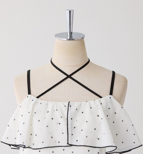  「ティアードフリルロングキャミワンピ」|ワンピース|