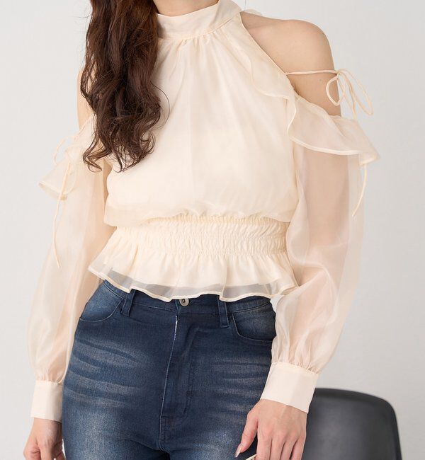  「バックリボンアメスリブラウス」|シャツ・ブラウス|