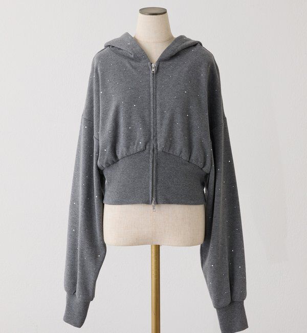  「セットアップ対応／ビジューパーカー」|プルオーバー|