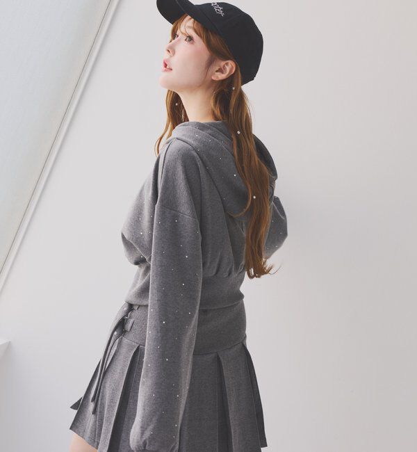  「セットアップ対応／ビジューパーカー」|プルオーバー|