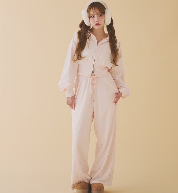  「セットアップ対応／ビジューパーカー」|プルオーバー|