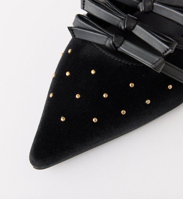  「リボン付きポインテッドストラップシューズ」|その他|