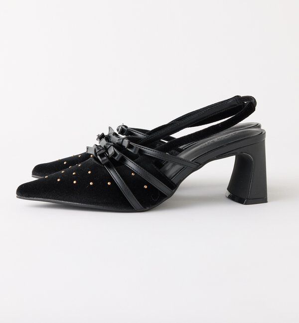  「リボン付きポインテッドストラップシューズ」|その他|