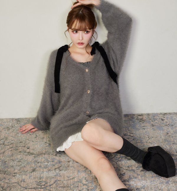  「milkyフェザーロングカーデ」|ニット・セーター|