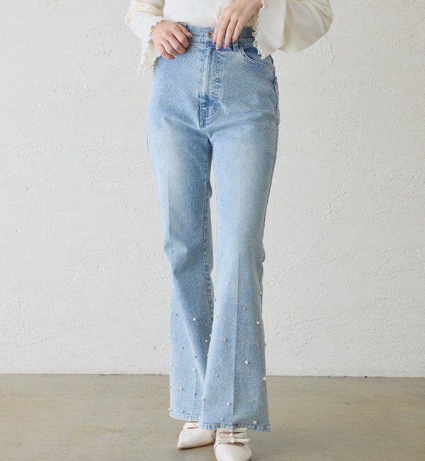  「美脚フレアデニムパンツ」|その他|