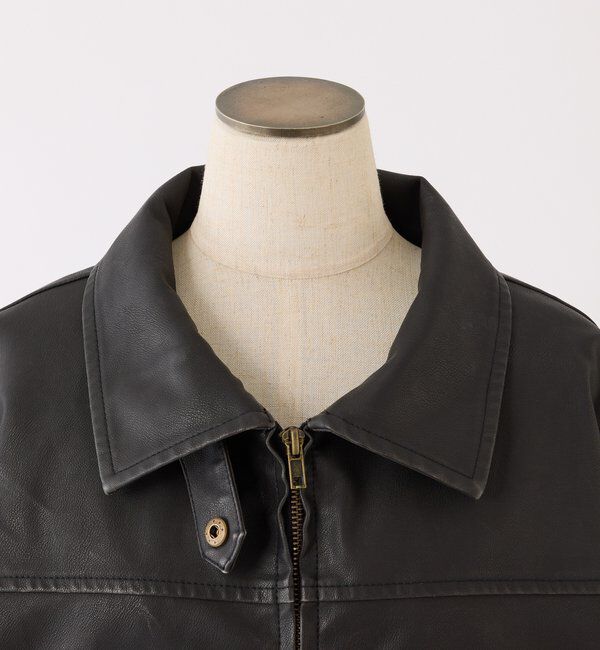  「ミドルエコレザージャケット」|ダッフルコート|