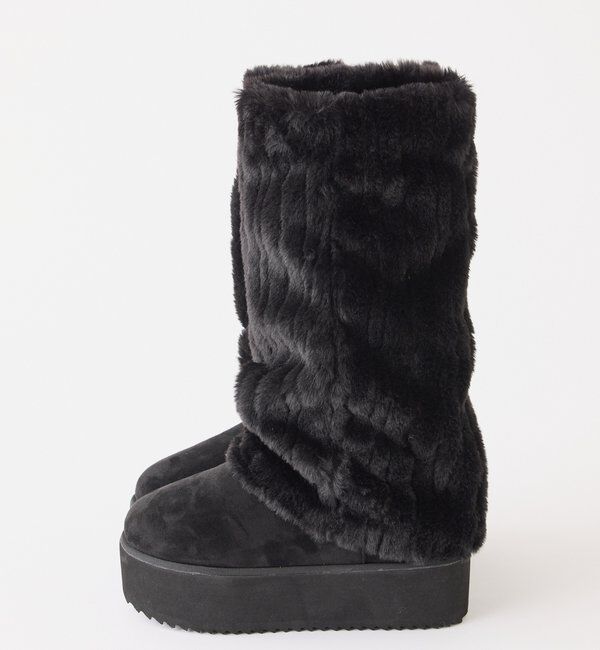  「2wayフェイクムートンブーツ／黒」|その他|