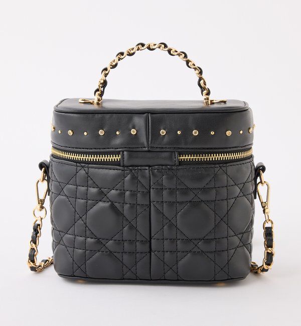  「スタッズ付キルティングバニティバッグ」|ショルダー・メッセンジャー|