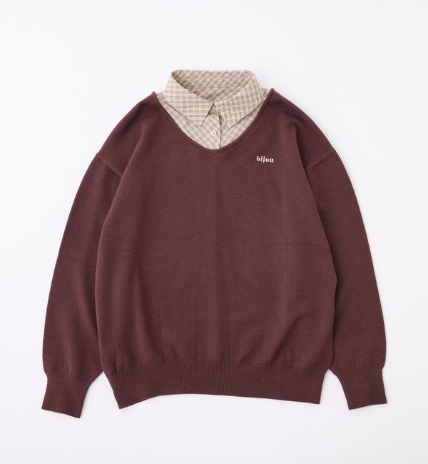  「シャツドッキングニット」|ニット・セーター|