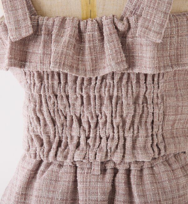  「【LouLoumei】異素材ミックスツイードセットアップ」|ワンピース|