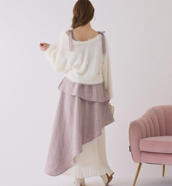  「【LouLoumei】異素材ミックスツイードセットアップ」|ワンピース|