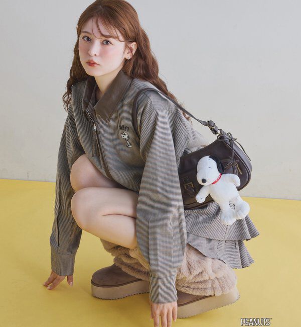  「【PEANUTSコラボ】フリルミニスカート」|スカート|