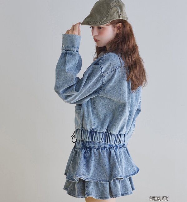  「【PEANUTSコラボ】フリルミニスカート」|スカート|