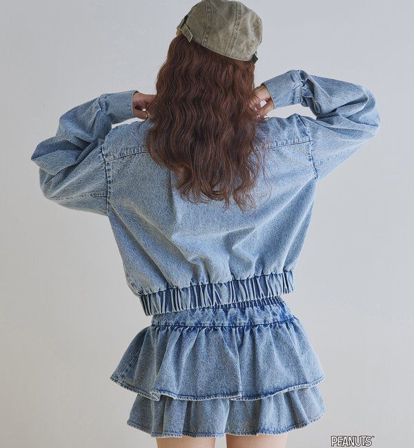  「【PEANUTSコラボ】フリルミニスカート」|スカート|