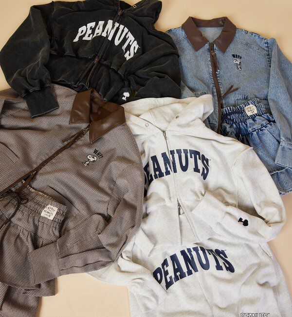  「【PEANUTSコラボ】スヌーピー刺繍入りバーンジャケット」|その他|