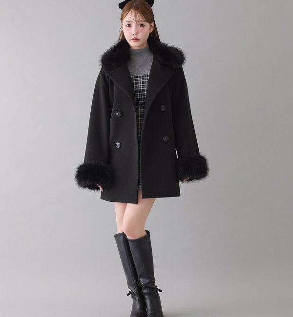  「3WAY衿袖ファーミドルコート」|その他|