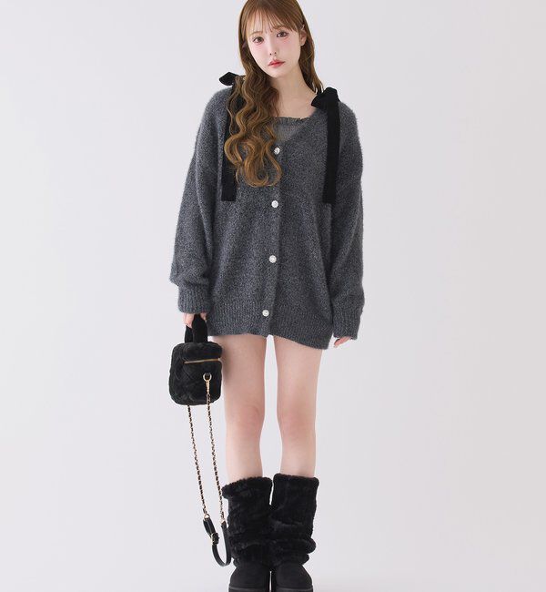  「ベロアモールカーデ」|ニット・セーター|