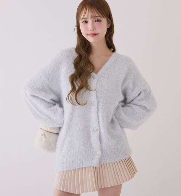  「ベロアモールカーデ」|ニット・セーター|