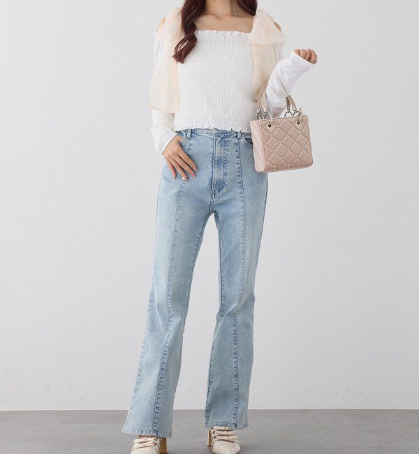  「肩リボンシャーリングインナー」|プルオーバー|