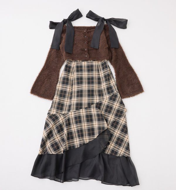  「【HolidayCollection】ニットSETイレヘムワンピース」|ワンピース|